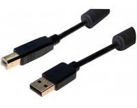 exertis Connect USB-Kabel - USB (M) zu USB Typ B (M)2.0 - 5 m - Schwarz
