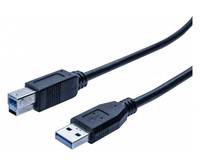 exertis Connect USB-Kabel - USB Typ A (M) zu USB Type B (M)3.0 - 3 m - Schwarz