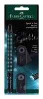 FABER-CASTELL Schreibset Sparkle Midnight ocean BK