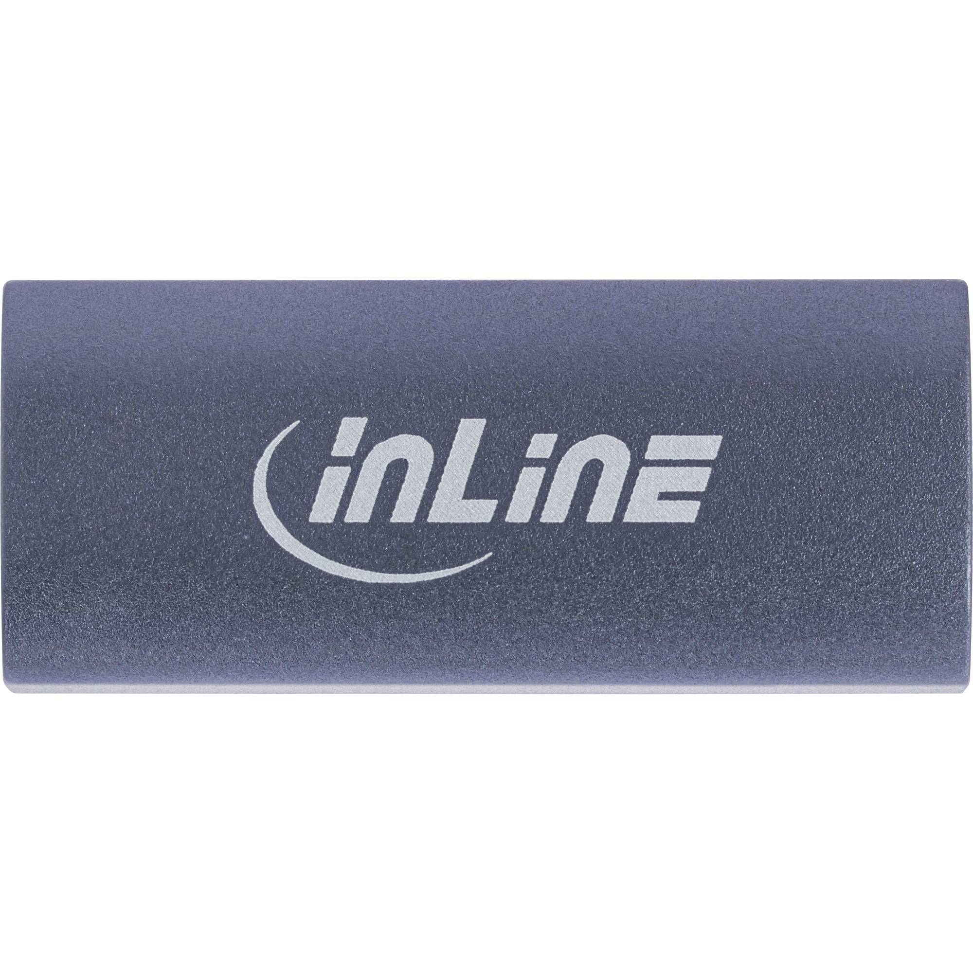 InLine USB4 Adapter - USB-C Buchse/Buchse - Aluminium - grauUSB4 - 48 V - 5 A -
