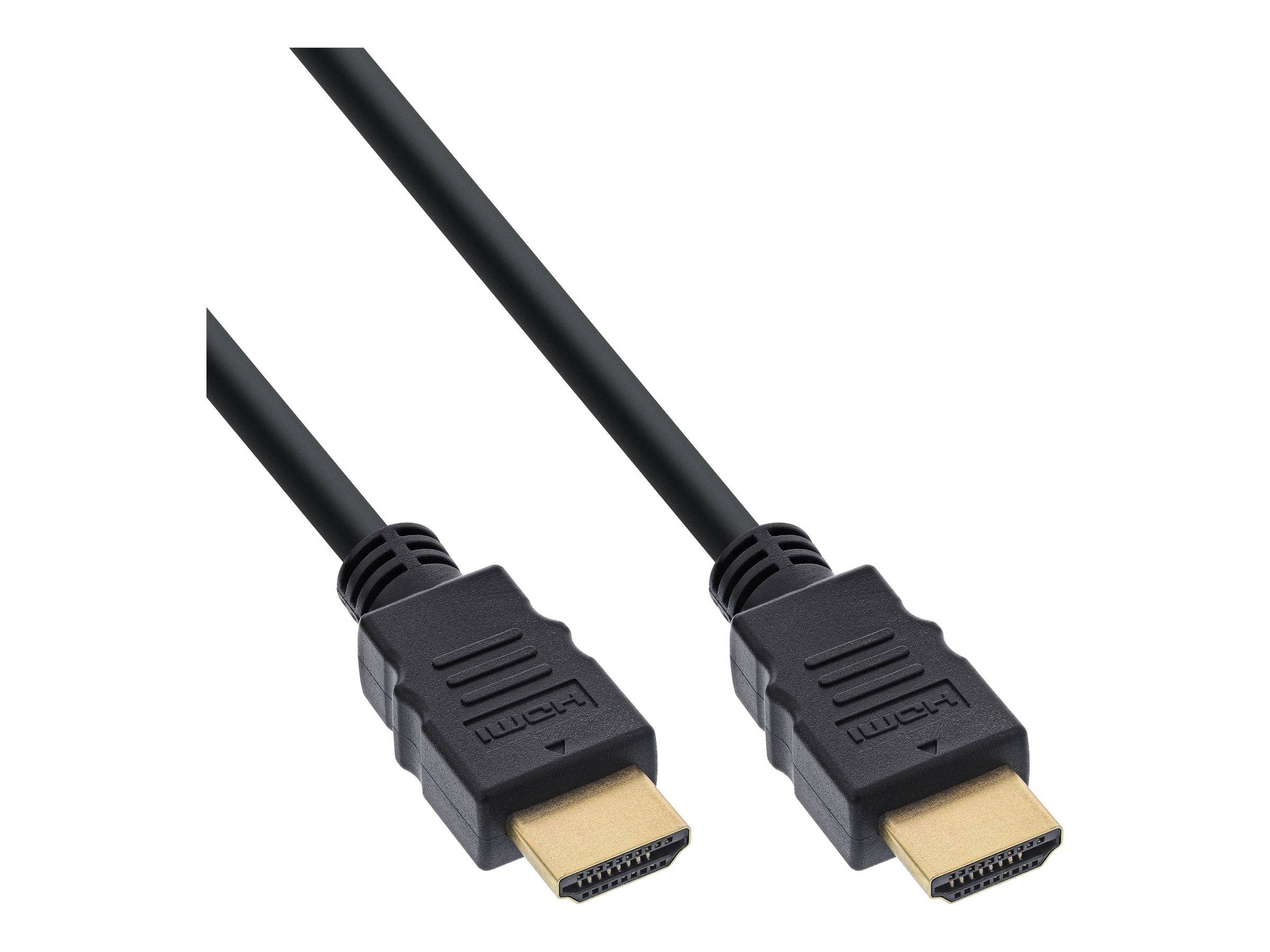 InLine HDMI Kabel - HDMI-High Speed mit Ethernet - Stecker/Stecker - schwarz -