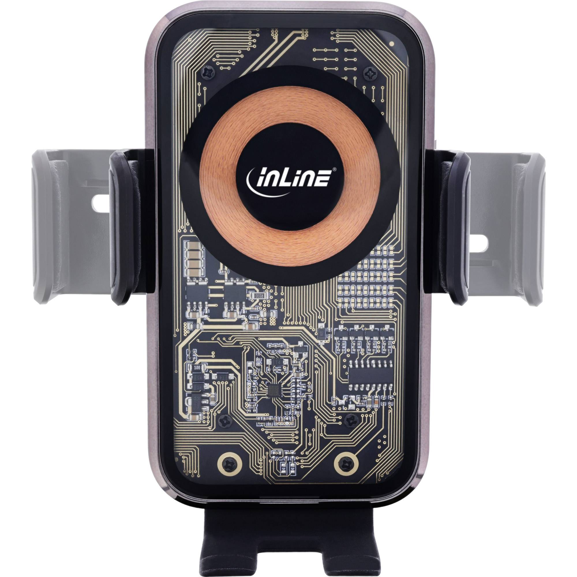 InLine KFZ Smartphone Halterung - ONE TOUCH QI 2 - universal - Wireless