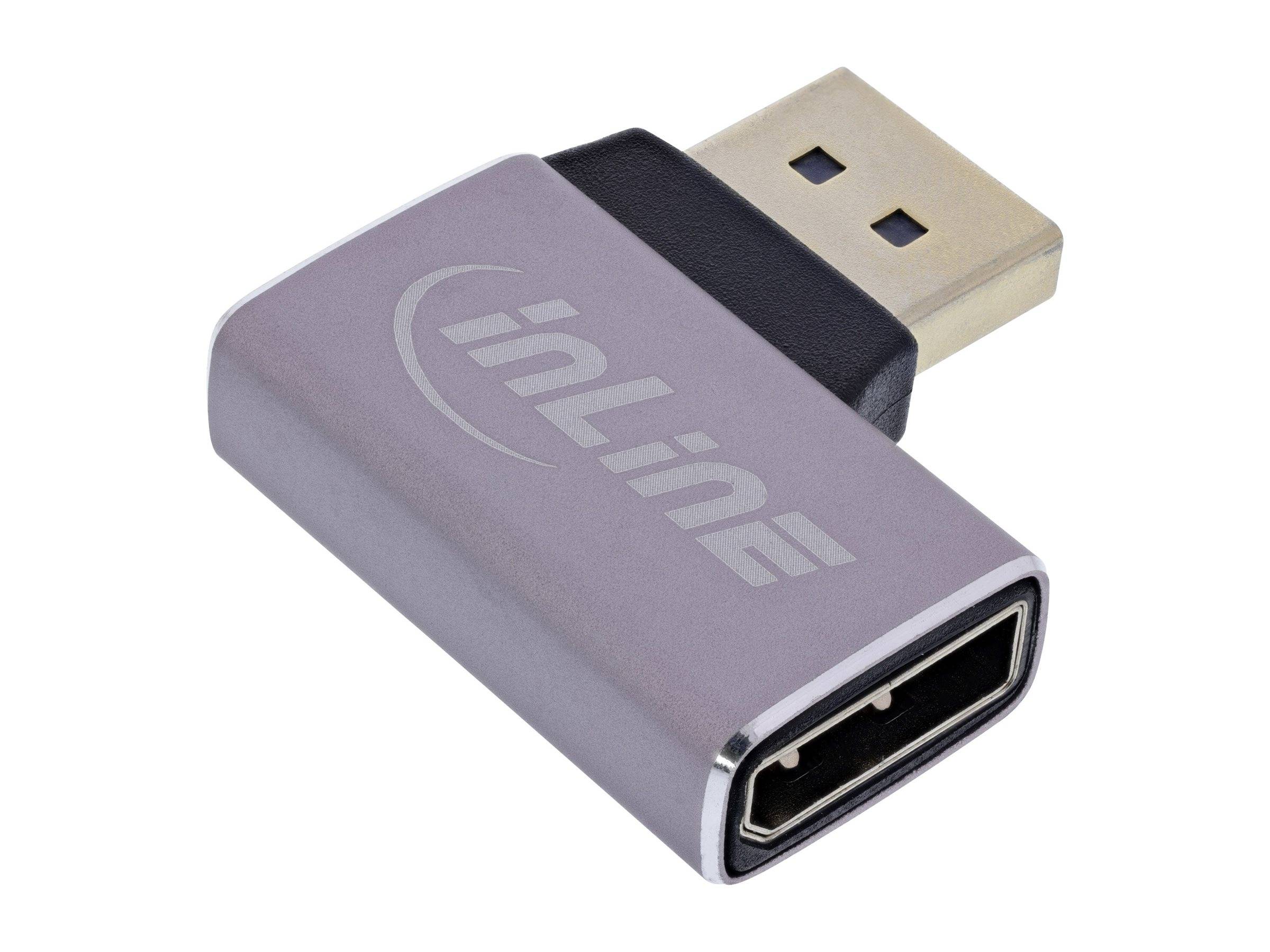 Ein USB zu HDMI Adapter mit silberner Oberfläche, verwendet zum Anschluss von USB-Geräten an HDMI-Displays.