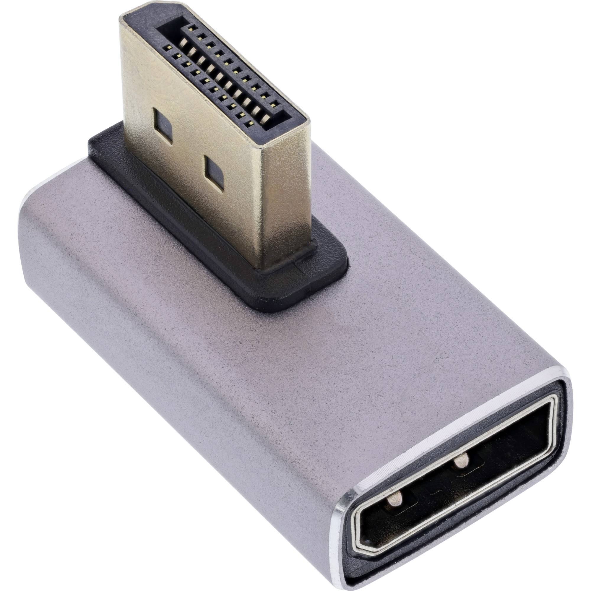 InLine DisplayPort 1.4 Adapter - DisplayPort St/ Bu - 90° vertikal rechts - 8Kzu