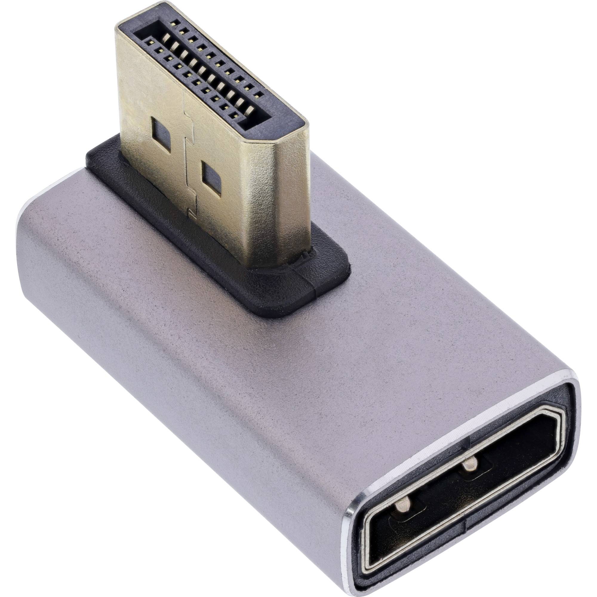 InLine DisplayPort 1.4 Adapter - DisplayPort St/ Bu - 90° vertikal links - 8Kzu