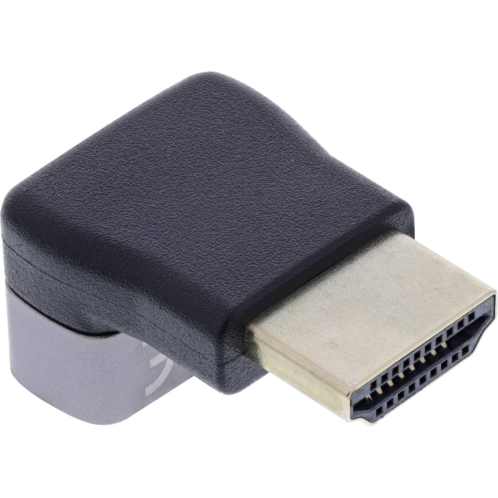 InLine® HDMI Adapter, A Stecker / Buchse, 90ï¿½ unten, 8K UHD Adapter / Konverter Video