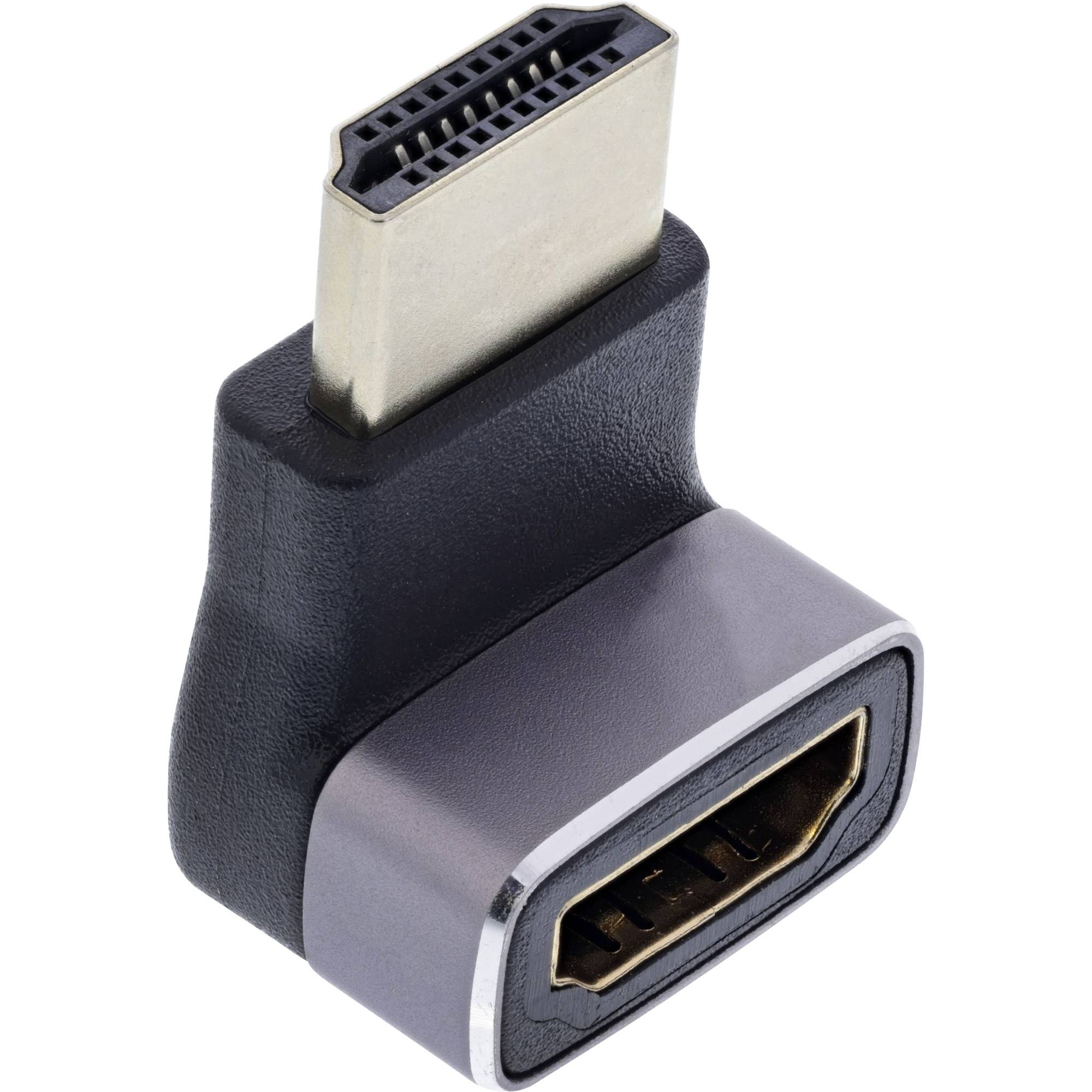 InLine HDMI Adapter - HDMI A Stecker / Buchse - 90° oben - 8K UHD1,5 m -