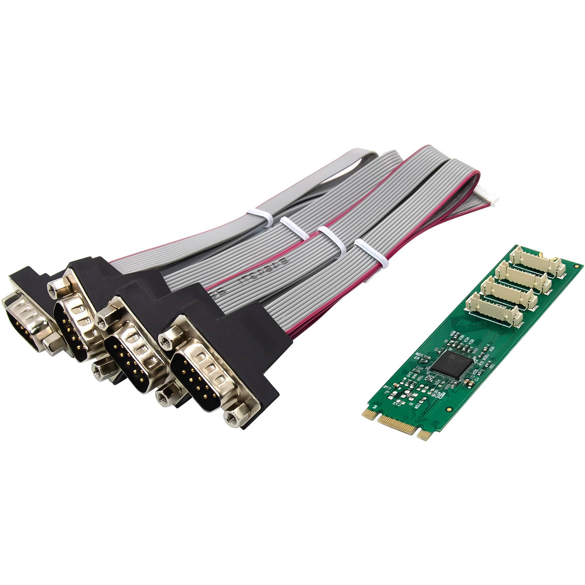 InLine Schnittstellenkarte M.2 zu 4x seriell 9pol SteckerLow-Profile - PCIe 3.0