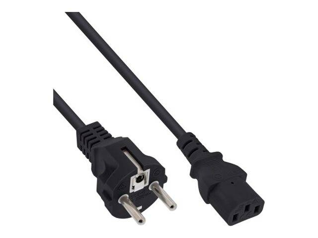 InLine 45er B-Pack Netzkabel - Schutzkont. gerade / Kaltgerätest. C13 - 1m1 m -