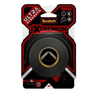 3M Extremium, Schwarz, Bündelung, Reparatur, UV-beständig, Wasserfest, Wasserdicht, 10 m, 24 mm, 6 Stück(e)