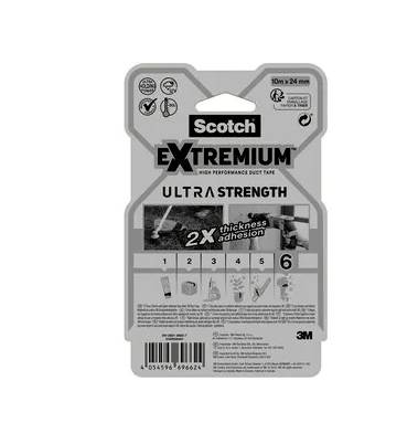 3M Extremium, Schwarz, Bündelung, Reparatur, UV-beständig, Wasserfest, Wasserdicht, 10 m, 24 mm, 6 Stück(e)