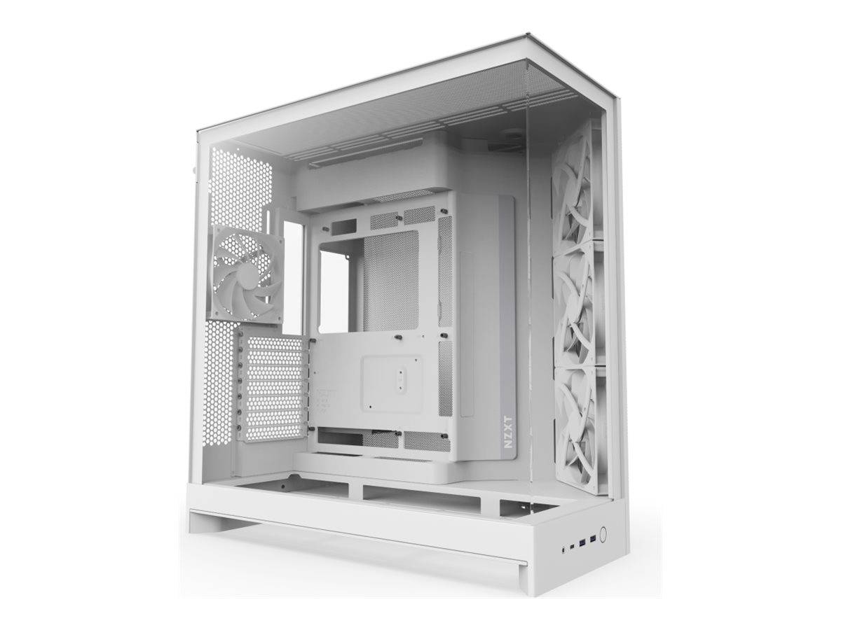 NZXT H9 FLOW (2025) weiß | PC-GehäuseMidi-Tower für Mini-ITX, microATX, ATX,