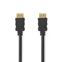 Zwei schwarze HDMI-Kabel mit vergoldeten Anschlüssen, nebeneinander liegend und nach oben gerichtet.