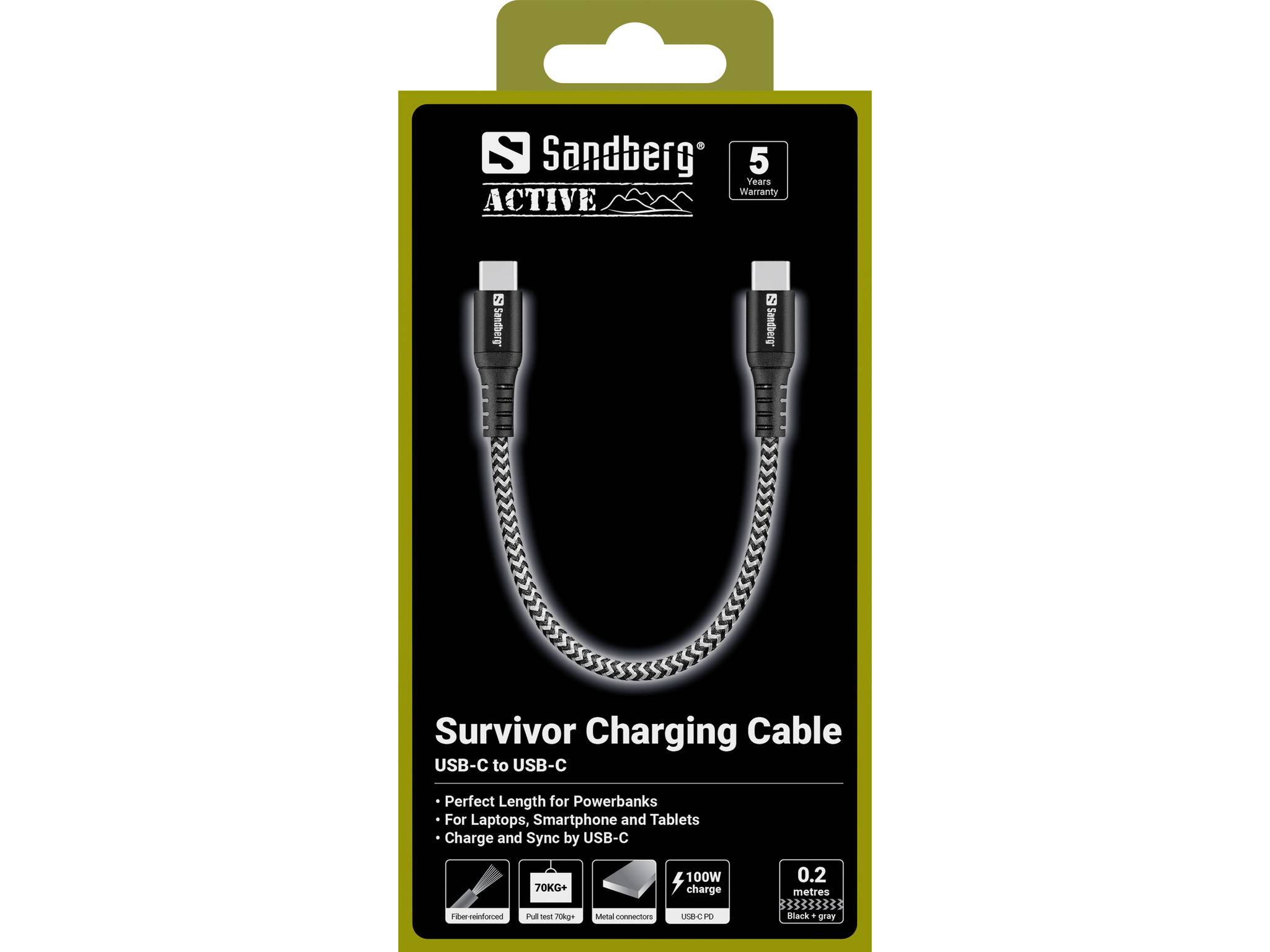 SANDBERG Survivor - USB-Kabel - 24 pin USB-C (M)