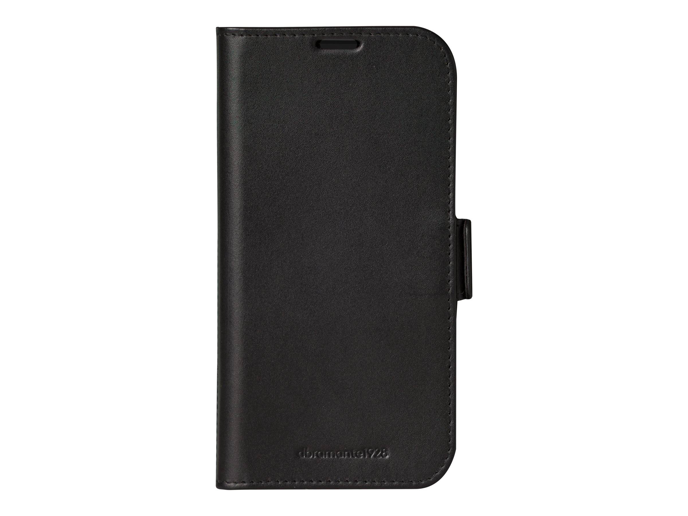 dbramante1928 Copenhagen - Flip-Hülle für Mobiltelefongenarbtes Leder - Schwarz