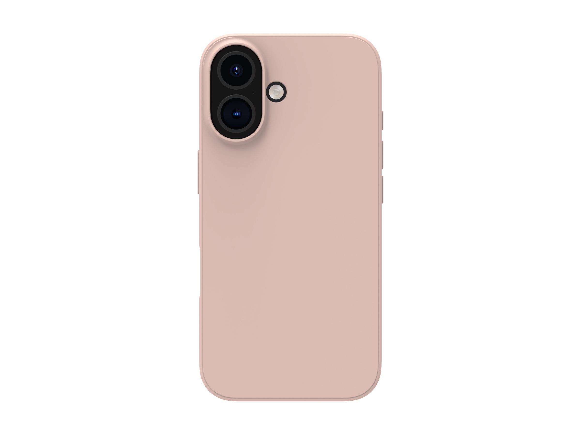 Ein rosa Smartphone mit einem Dual-Kamera-Modul und Blitz auf einem schlichten Hintergrund, das das Rückendesign und die Funktionen des Geräts präsentiert.