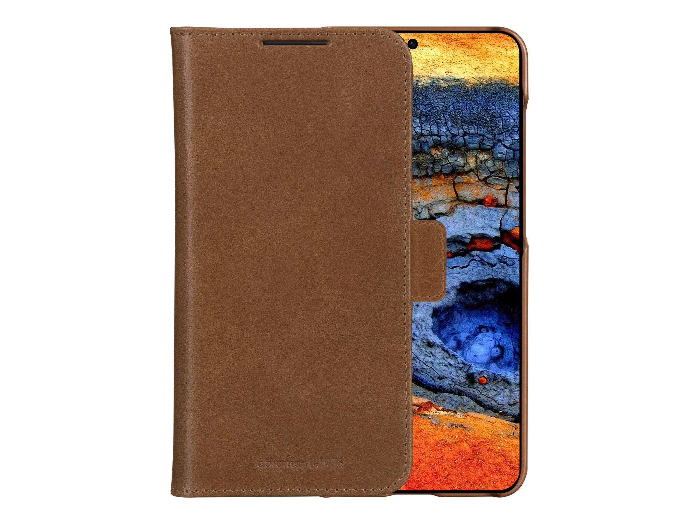 dbramante1928 Lynge - Flip-Hülle für Mobiltelefongenarbtes Leder - Hellbraun -