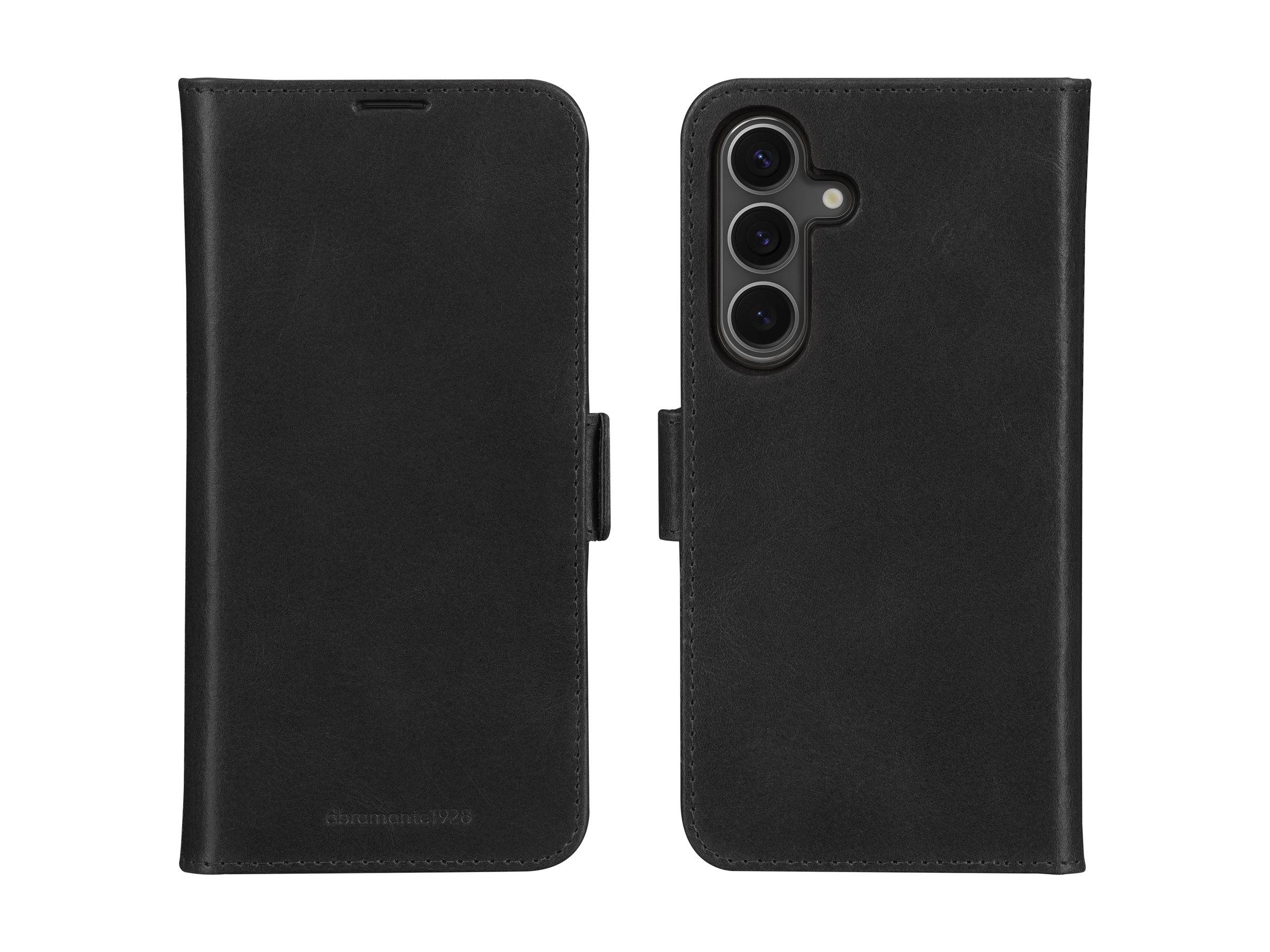 dbramante1928 Lynge - Flip-Hülle für Mobiltelefongenarbtes Leder - Schwarz - für