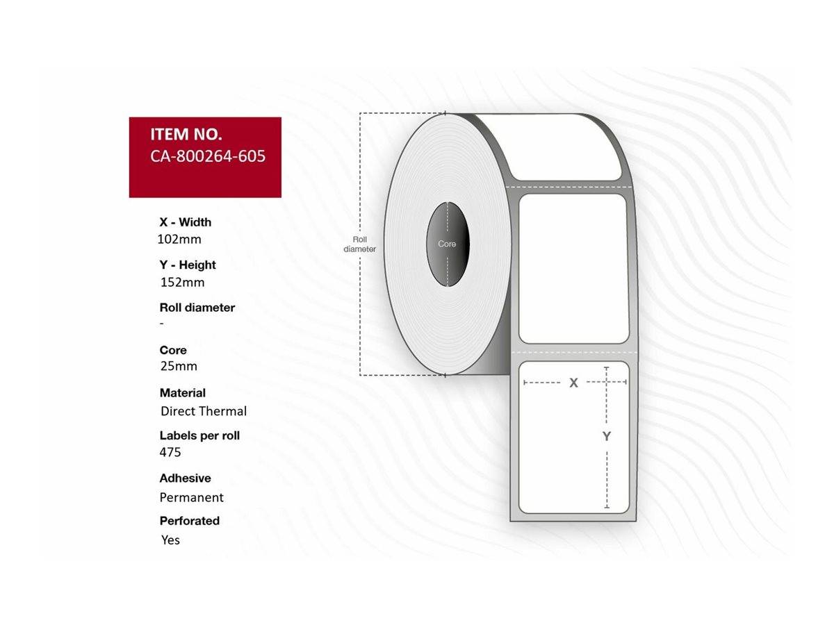 Capture Permanenter Klebstoff - beschichtet - perforiert - weiß - 102 x 152 mm
