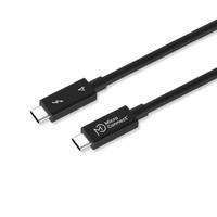 Zwei schwarze USB-C-Kabel mit dem 'MarsConnect'-Logo und Symbolen, die einen schnellen Datenübertragung andeuten, werden auf weißem Hintergrund präsentiert.