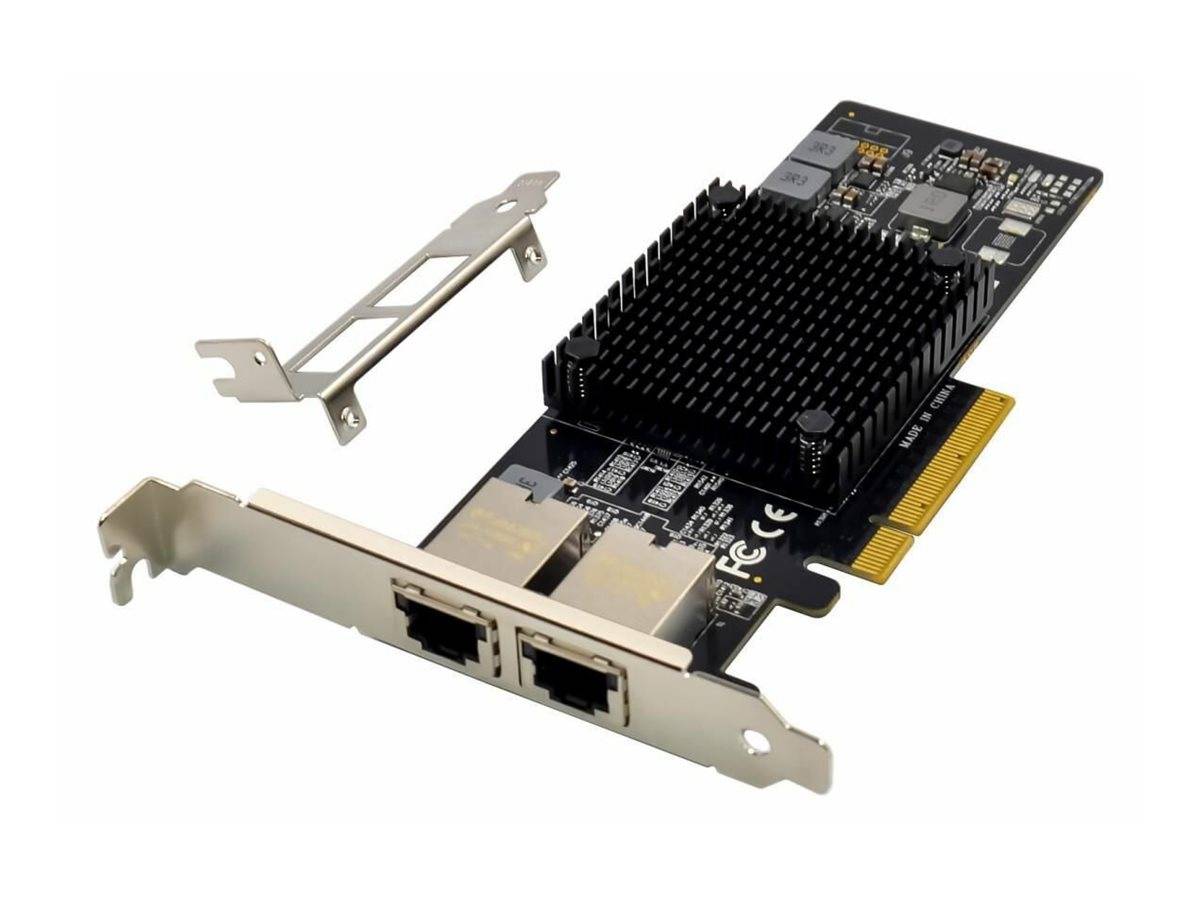 MicroConnect Netzwerkadapter - PCIe 3.0 x810 Gigabit Ethernet x 2 - grün -