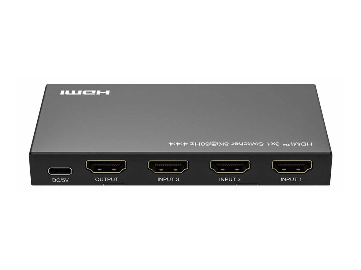 MicroConnect Video-/Audio-Splitter - 8K60HzHDCP 2.3 - mit Fernbedienung - 3 x