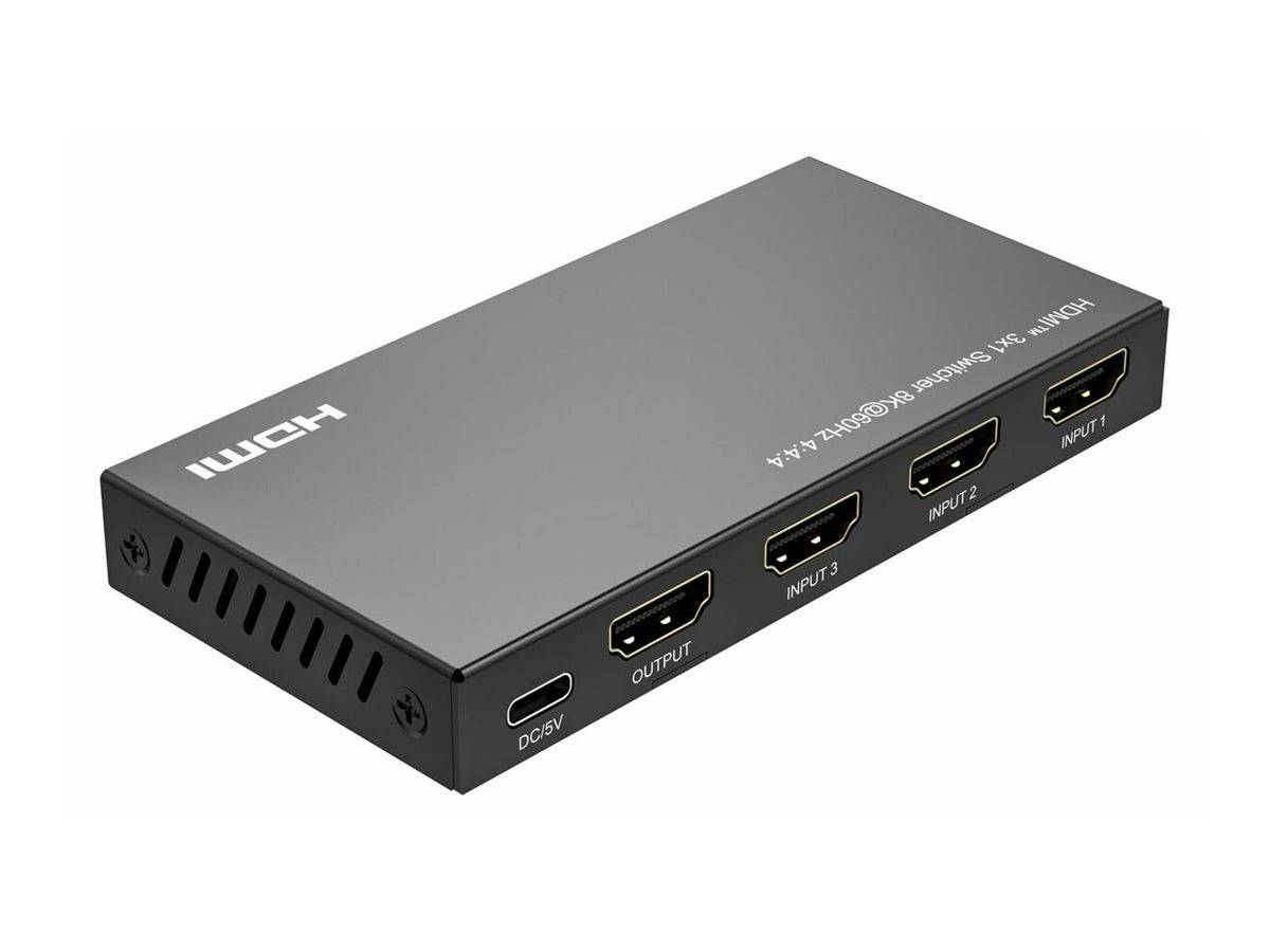 MicroConnect Video-/Audio-Splitter - 8K60HzHDCP 2.3 - mit Fernbedienung - 3 x