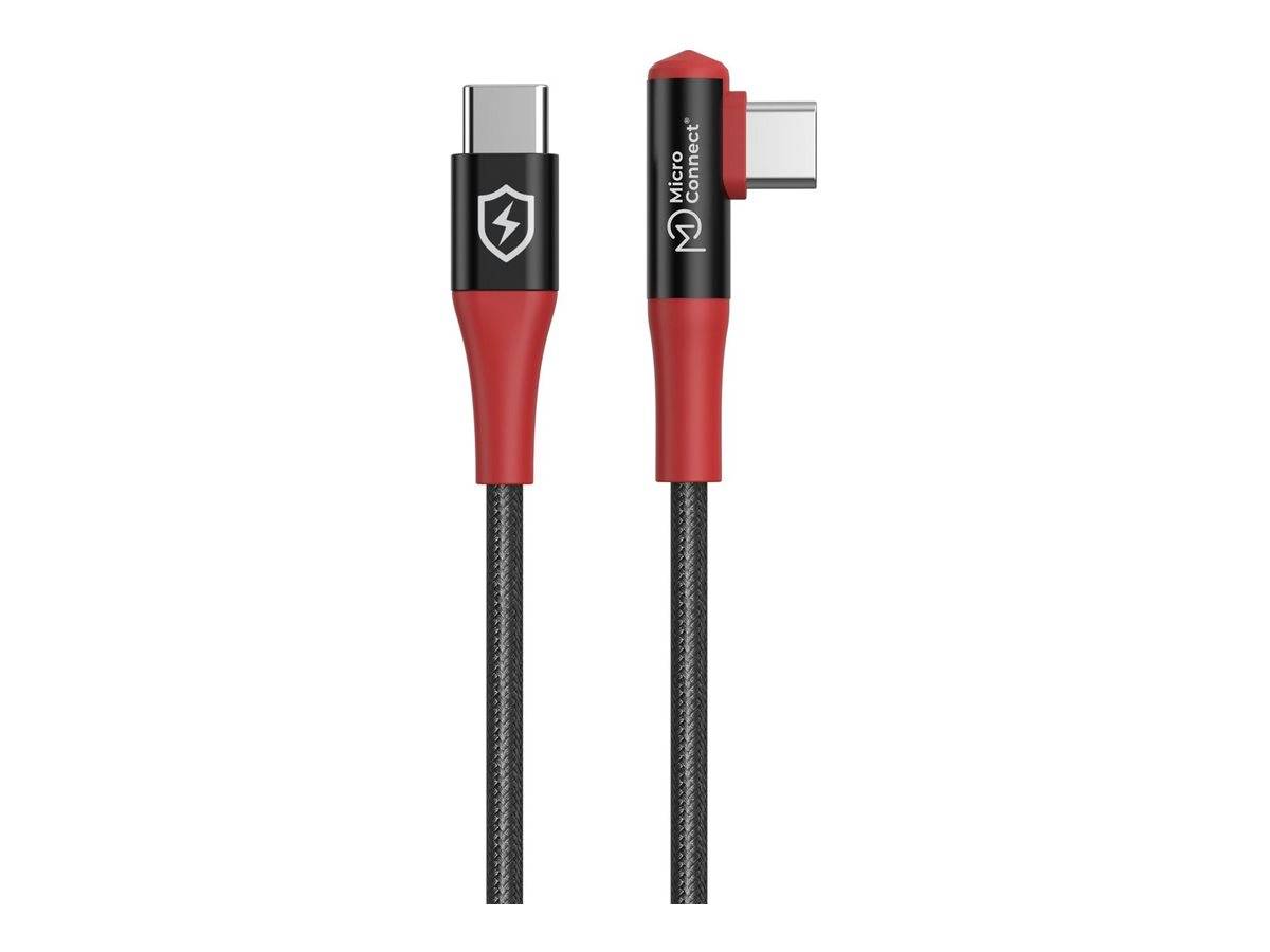 MicroConnect USB-Kabel - 24 pin USB-C (M)gerade zu 24 pin USB-C (M) gewinkelt -
