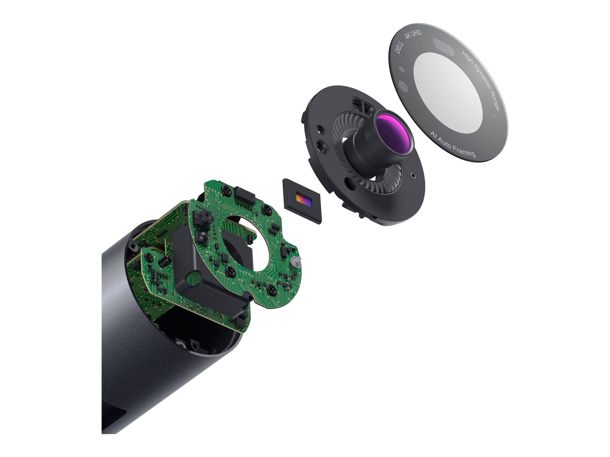 Dell UltraSharp WB7022 - Webcam - Farbe - 8,3MP - 3840 x 2160 - USB