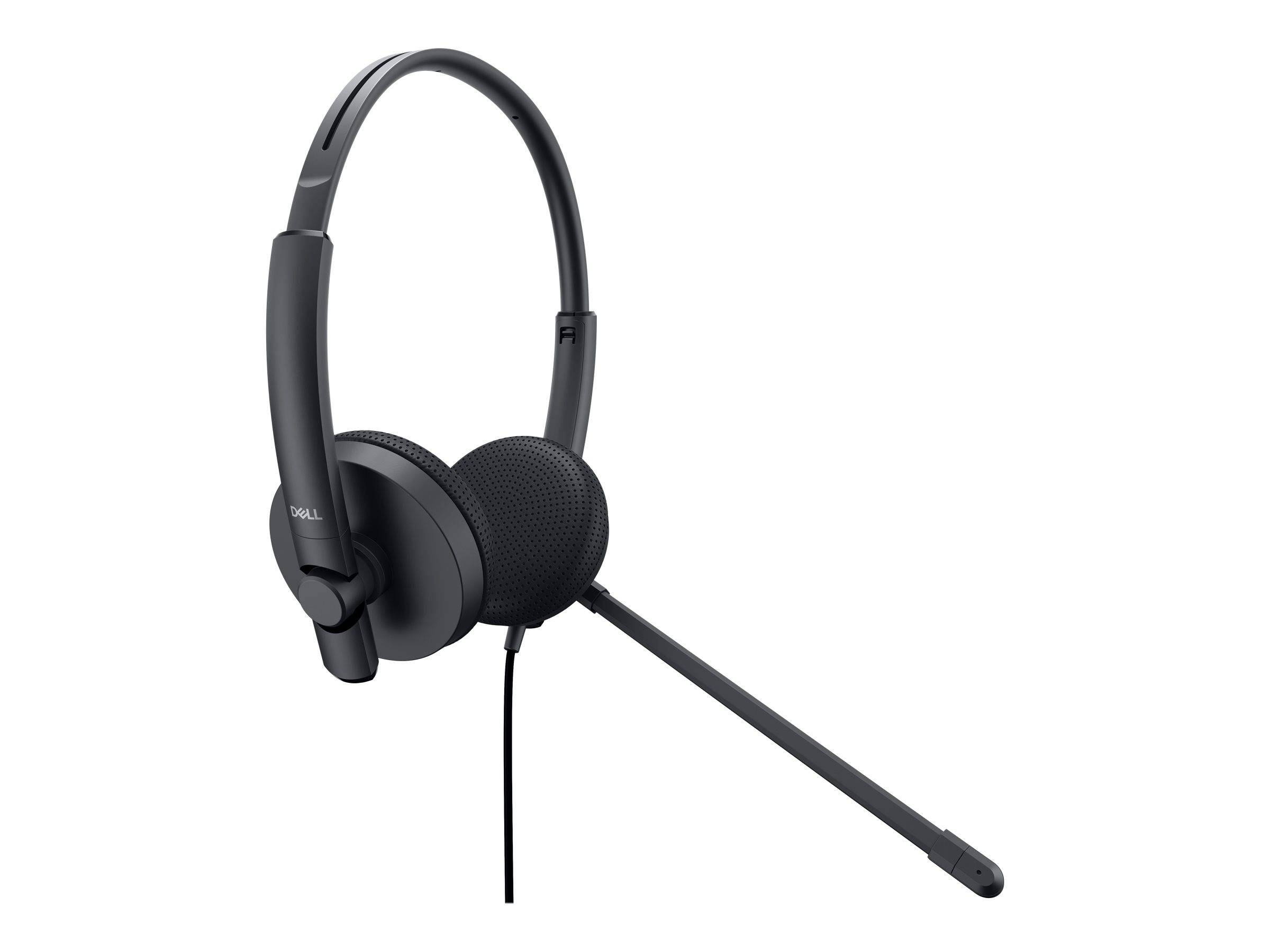 Schwarzes Over-Ear-Headset mit einem verstellbaren Mikrofonbügel und gepolsterten Ohrmuscheln, entwickelt für die Computernutzung mit kabelgebundener Verbindung.