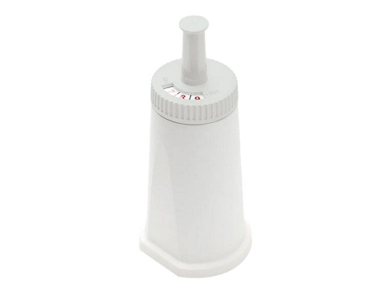 Weiße Kunststoffflaschenmanuelle Spenderflasche mit enger Düse und Messskalen auf dem Verschluss.