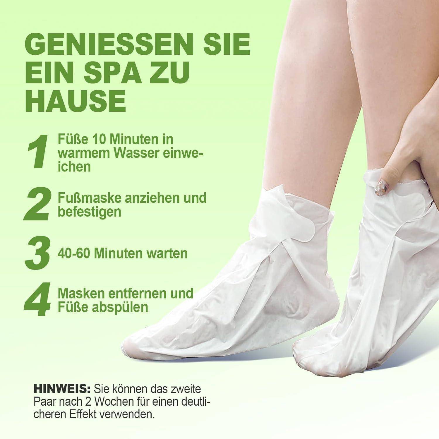 Milchsäure Fußmaske 3 Paar Hornhautentferner Hornhaut Socken fußpflege