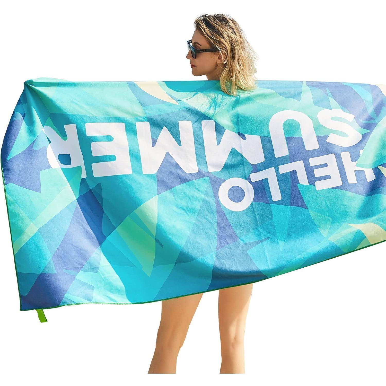Strandtuch Mikrofaser 180x90 Summer-Blatt Sandabweisend