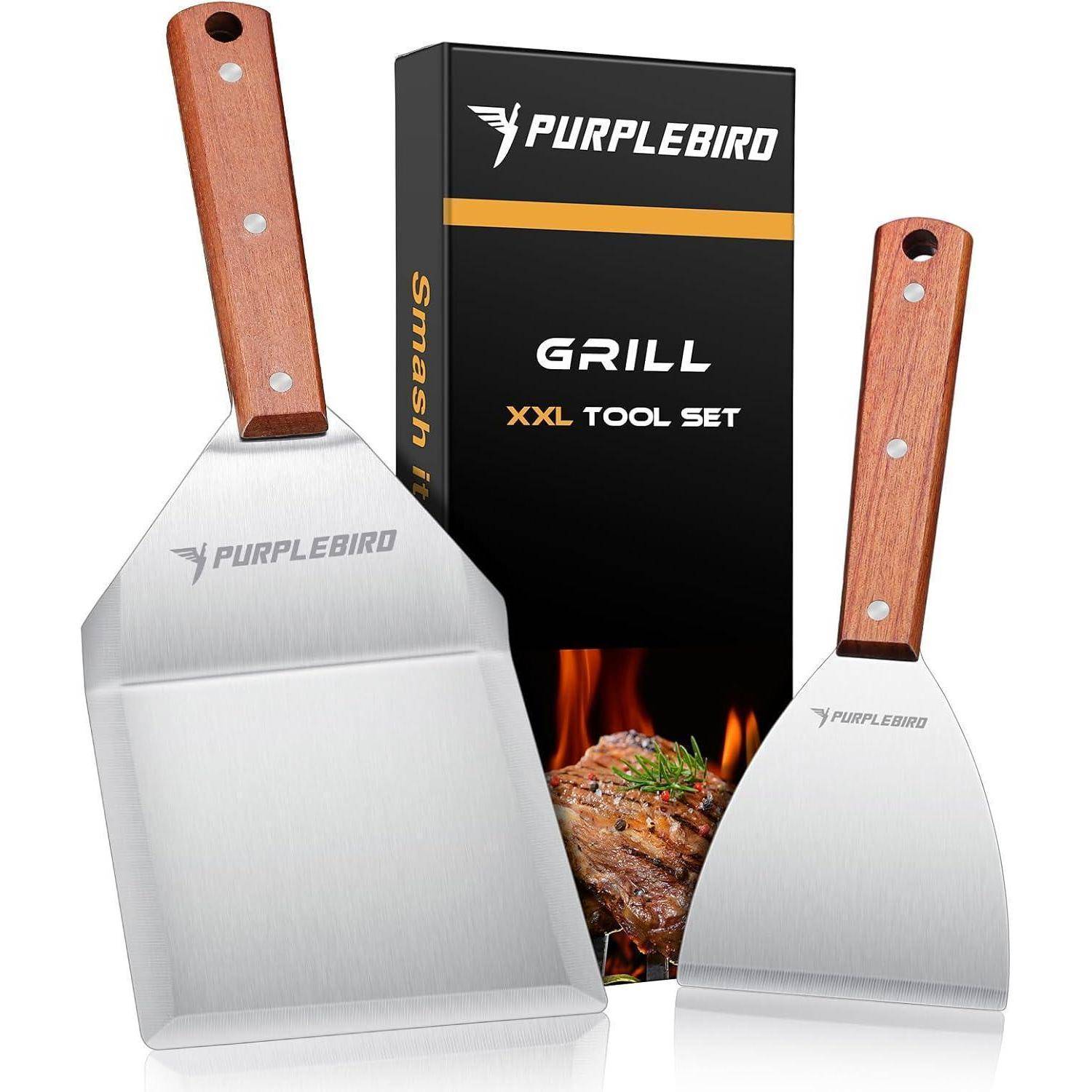 Plancha Set Grillspachtel Grillwender Grillzubehör Geschenk für Männer
