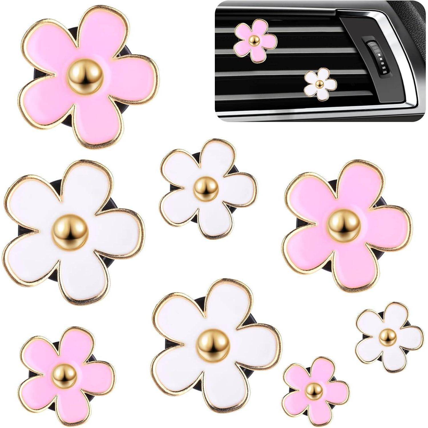 8er Set Gänseblümchen Auto Lufterfrischer Clip Aromatherapie