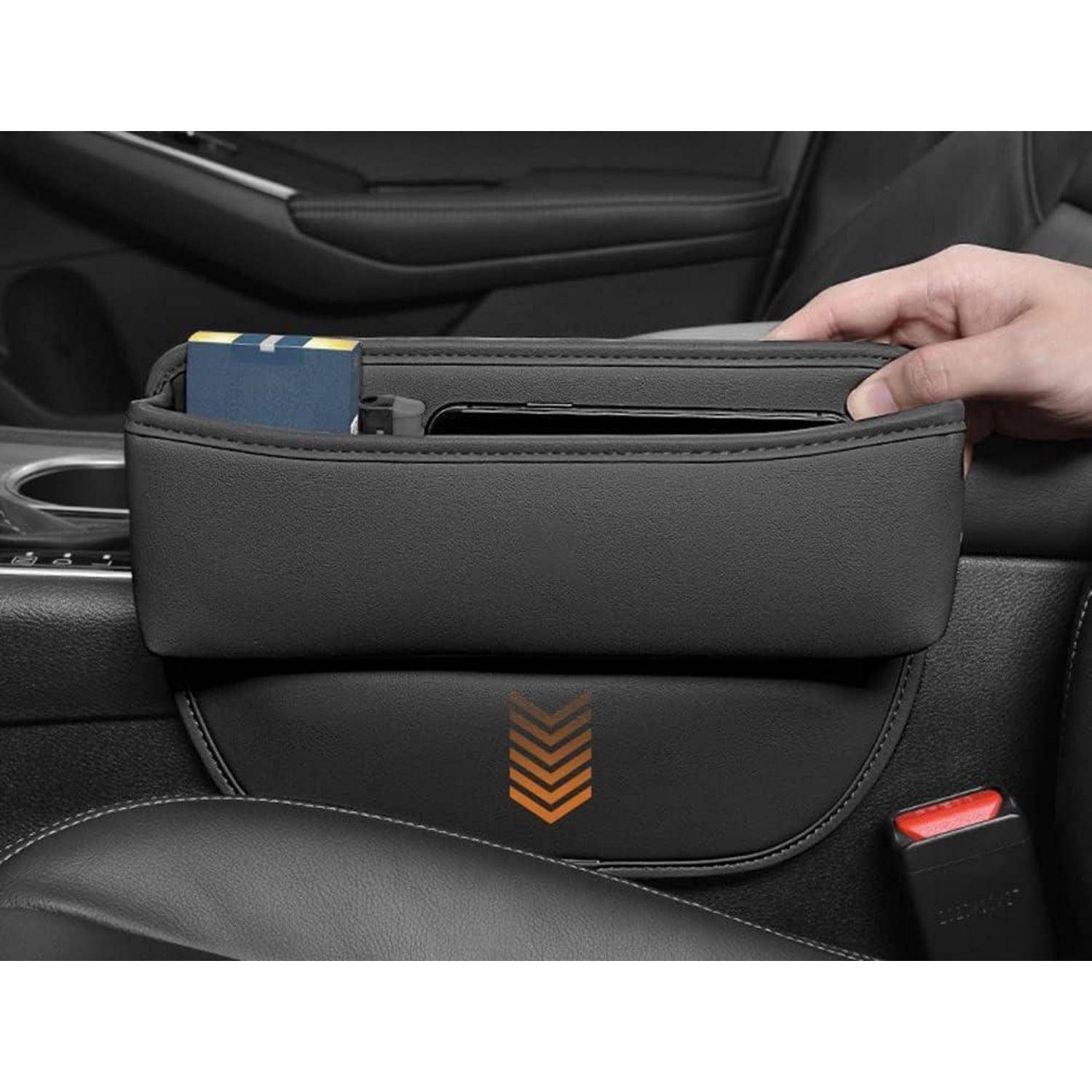 Aufbewahrungsbox Autositz Organizer Gap Box Leder Schwarz