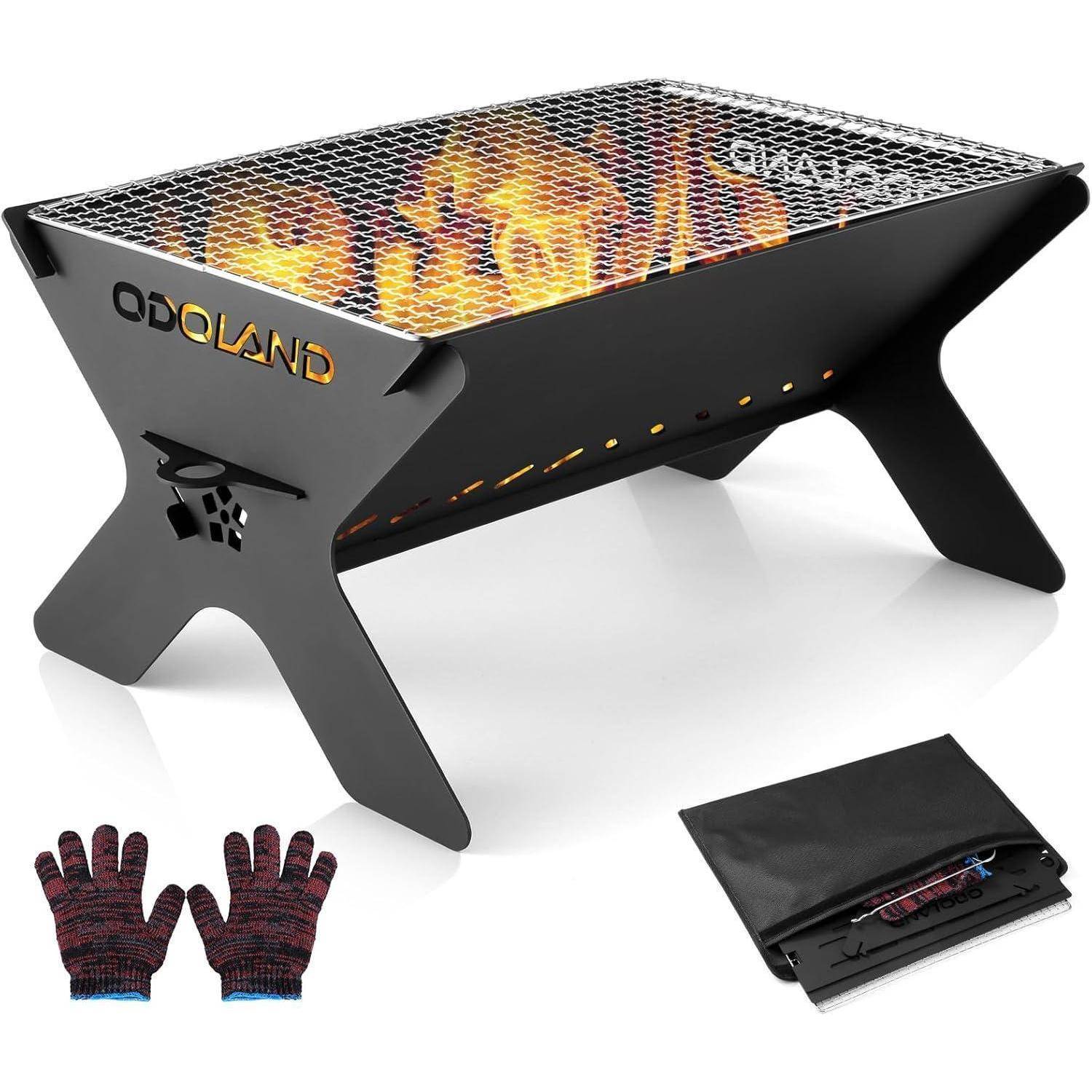 Camping Feuerstelle Holzofen Grill 2-in-1 tragbar Outdoor 304