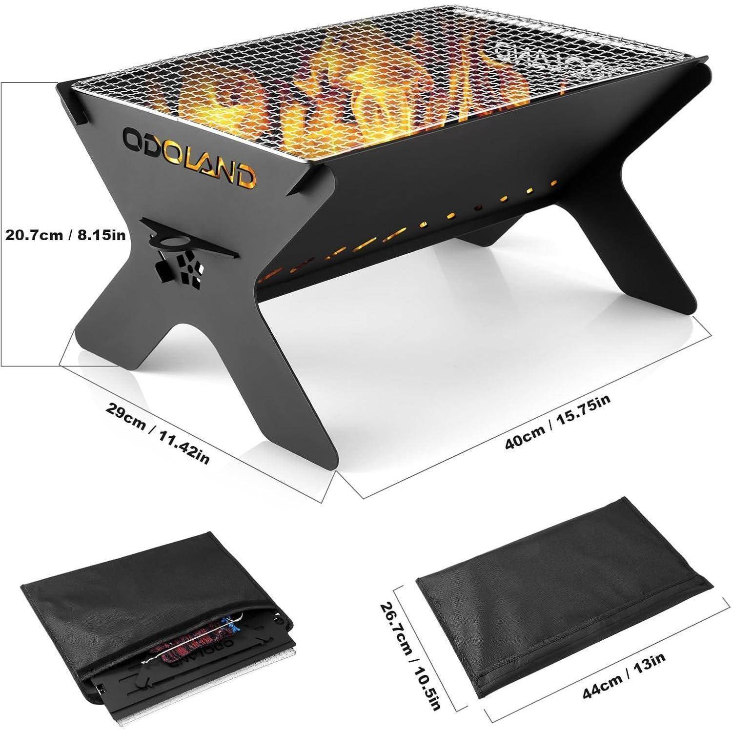 Camping Feuerstelle Holzofen Grill 2-in-1 tragbar Outdoor 304