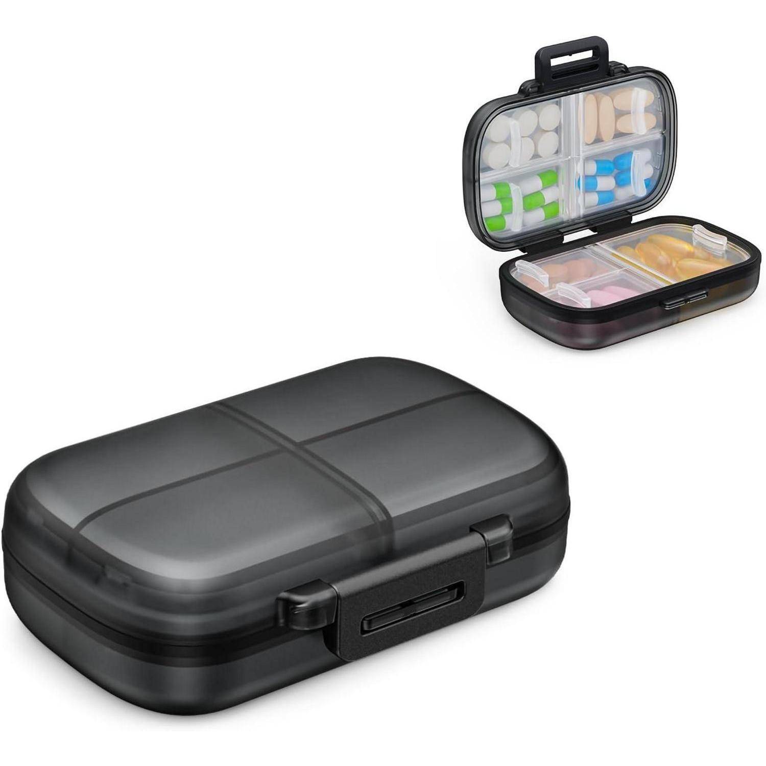 Tablettenbox 7 Tage mit Ergonomischem Verschluss, Tragbare