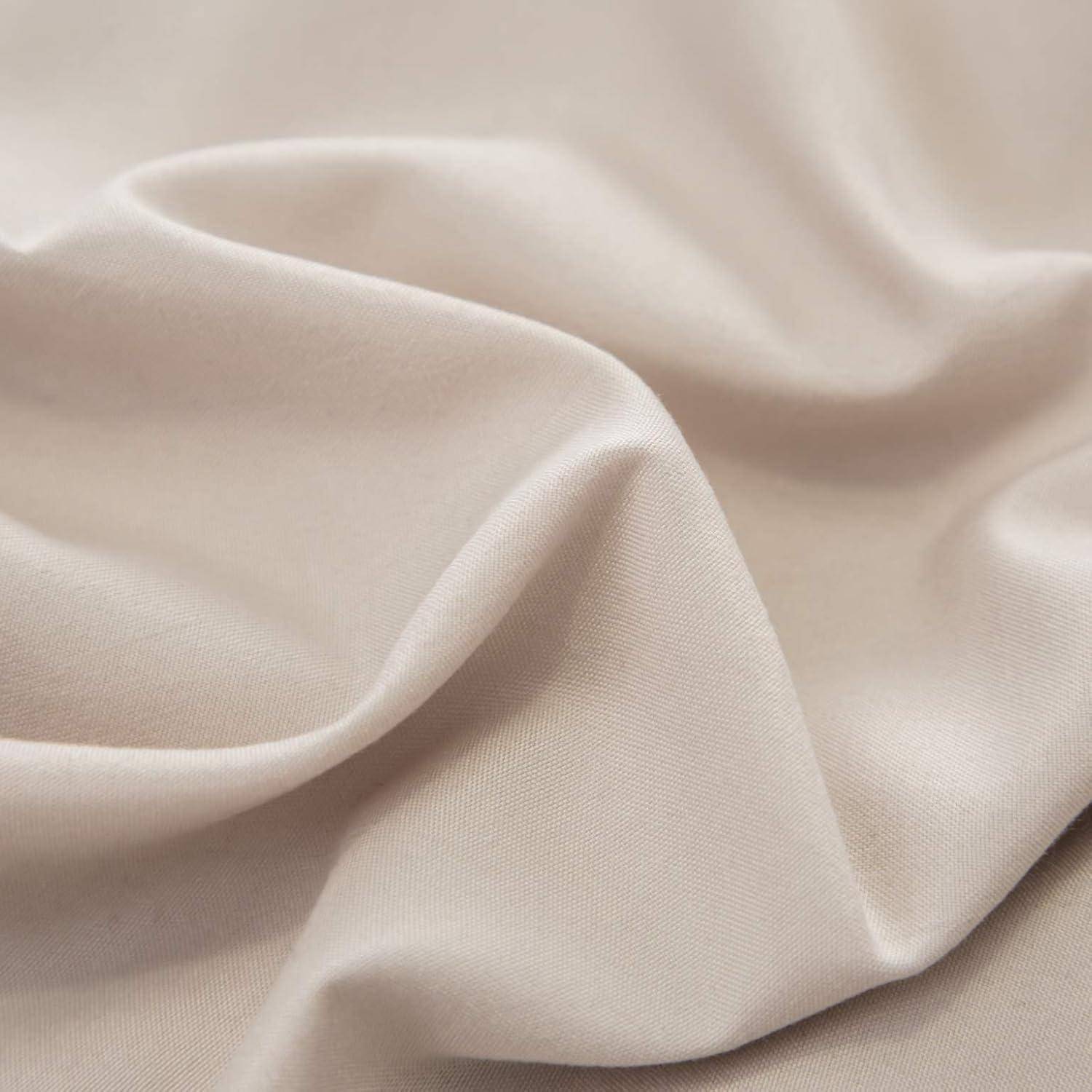 Bettwäsche 155x220 cm Reißverschluss Mikrofaser Weich 110 g/m² Beige