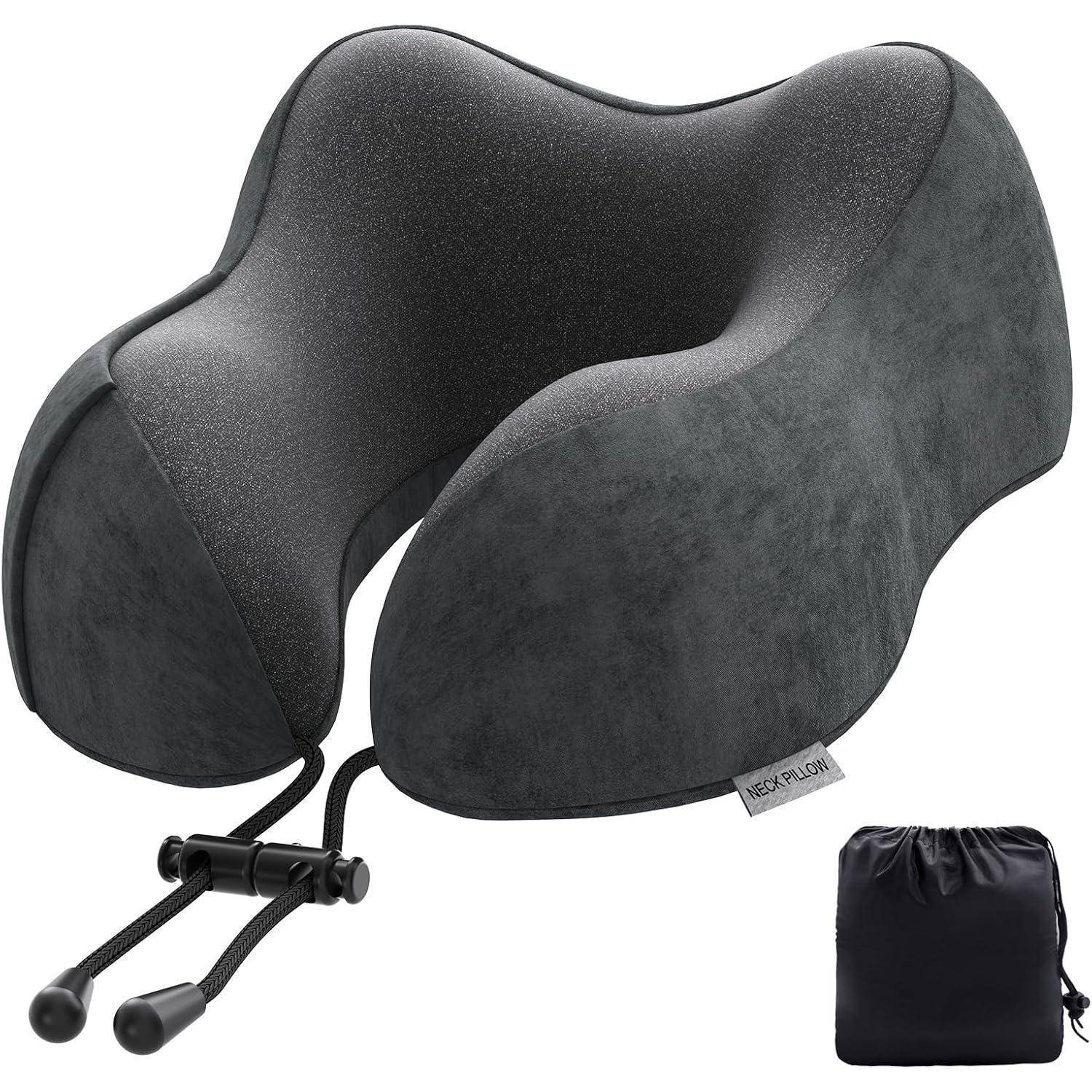 Nackenkissen Memory Foam Reisekissen Auto Travel Pillow samtweich