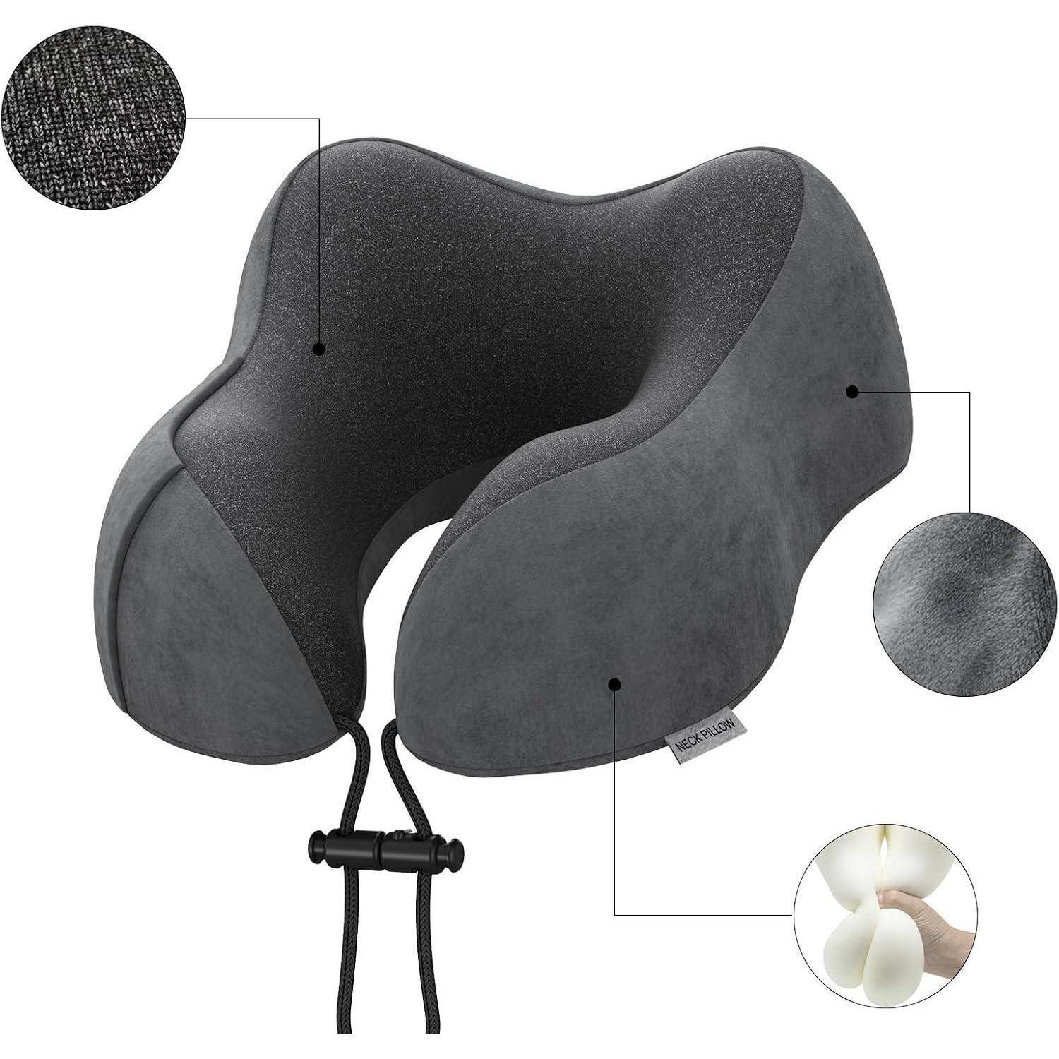 Nackenkissen Memory Foam Reisekissen Auto Travel Pillow samtweich