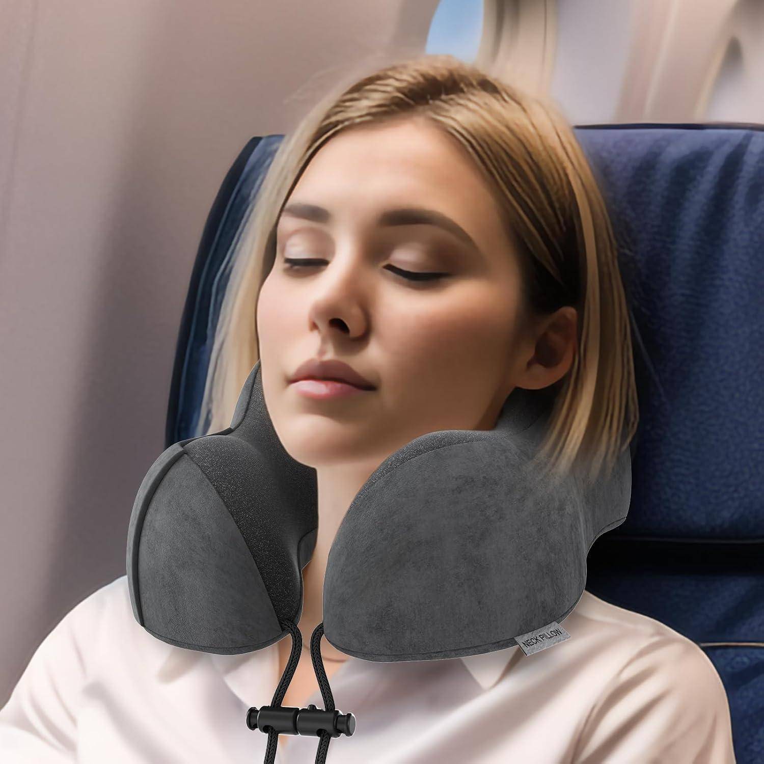 Nackenkissen Memory Foam Reisekissen Auto Travel Pillow samtweich