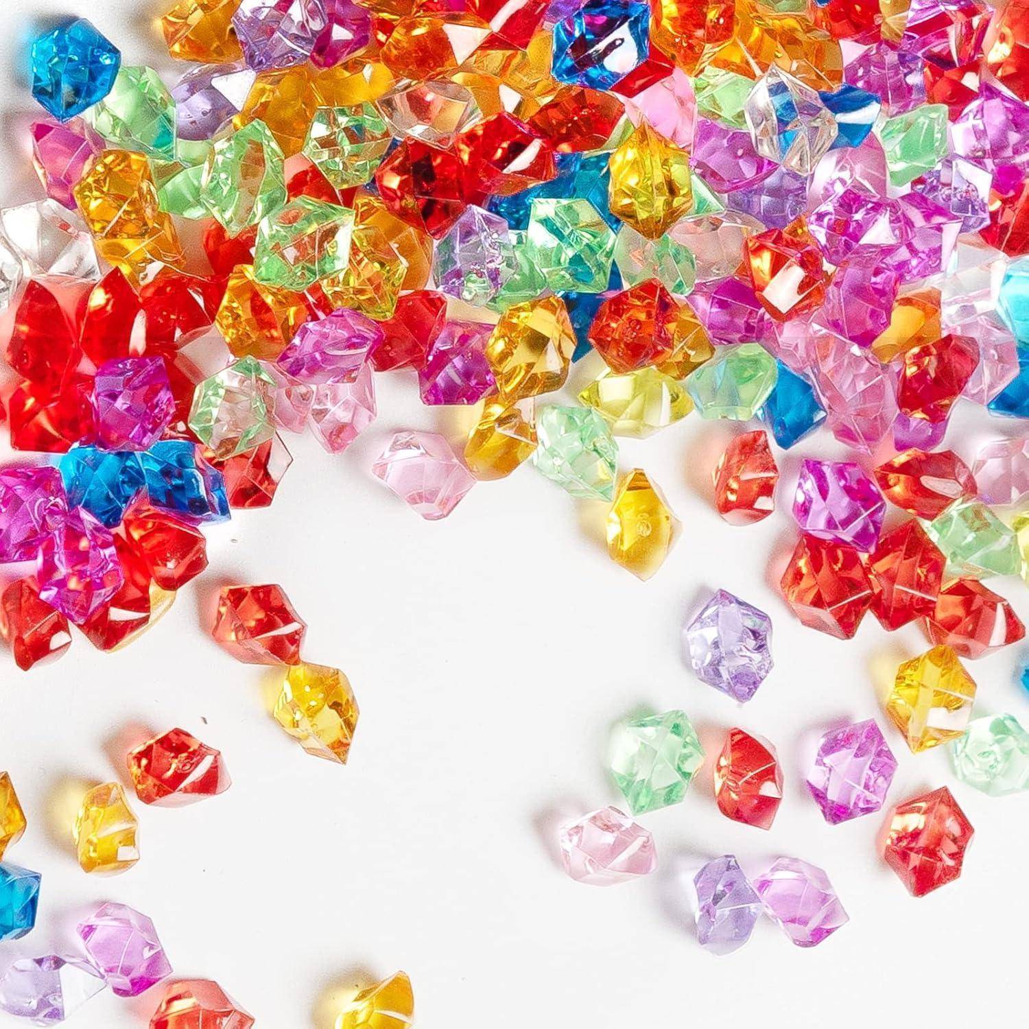 100 Stück Groß Edelsteine für Kinder, Glassteine Bunt, Kristalle Deko