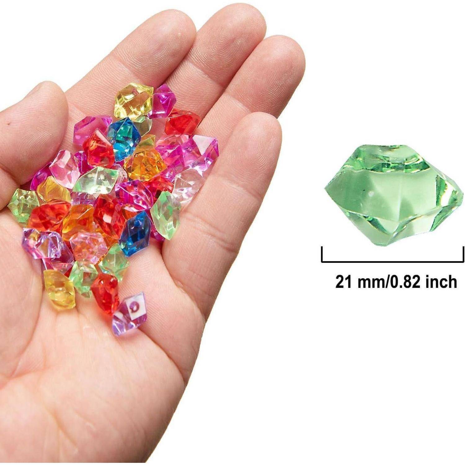 100 Stück Groß Edelsteine für Kinder, Glassteine Bunt, Kristalle Deko
