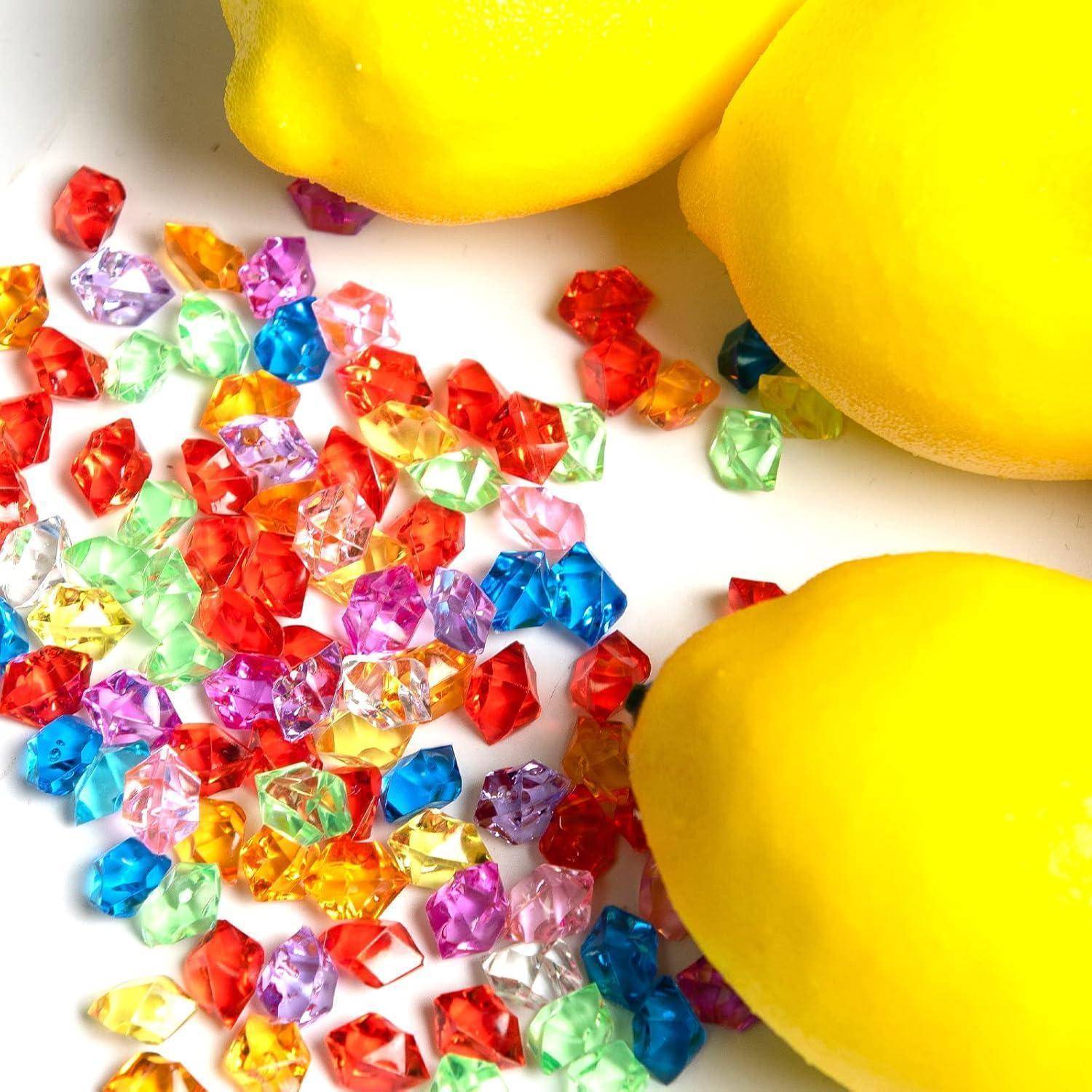 100 Stück Groß Edelsteine für Kinder, Glassteine Bunt, Kristalle Deko