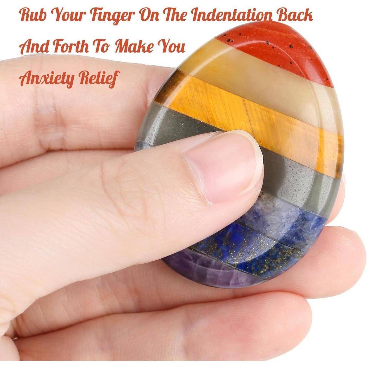 Kristalle Sorgenstein Chakra Handschmeichler Edelsteine Massagestein