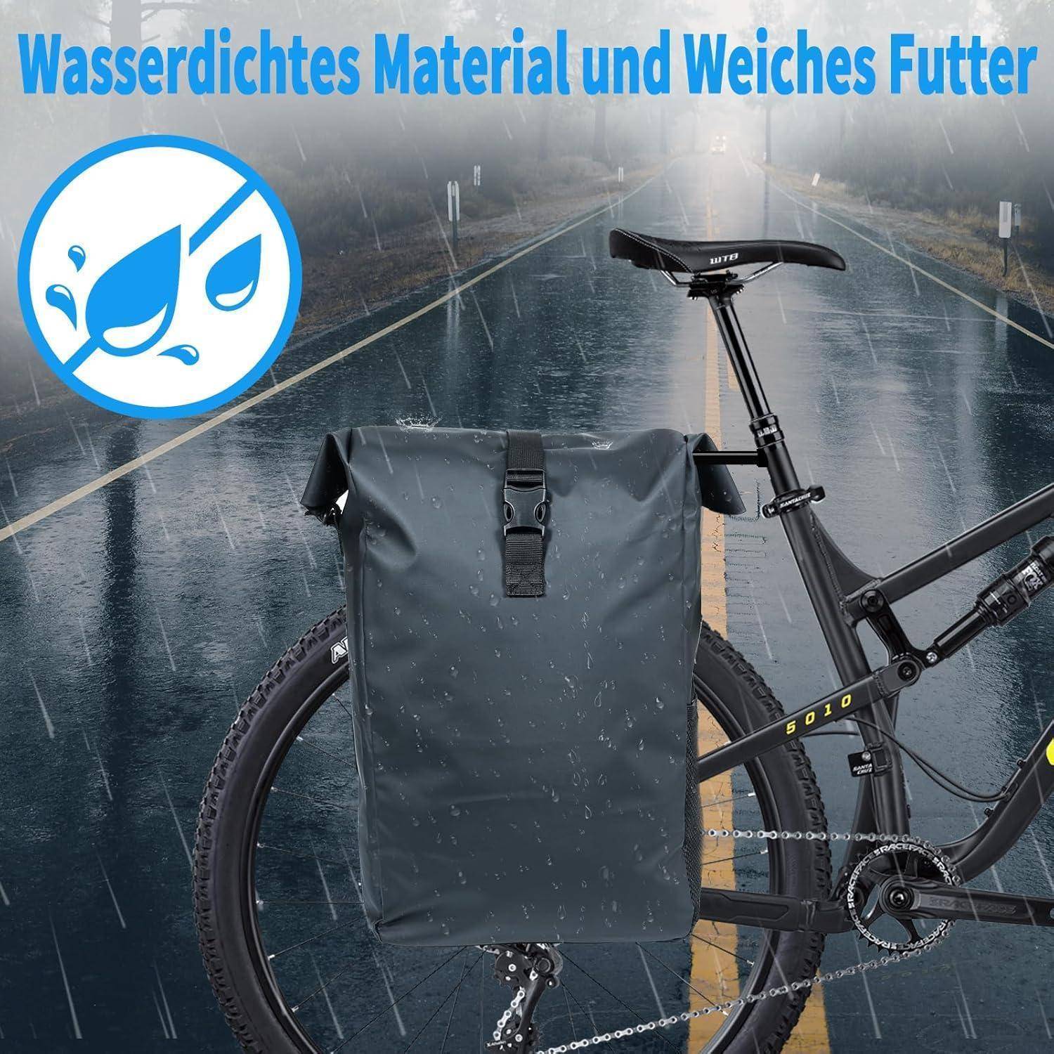Fahrradtasche für Gepäckträger 20L wasserdicht Umhängetasche