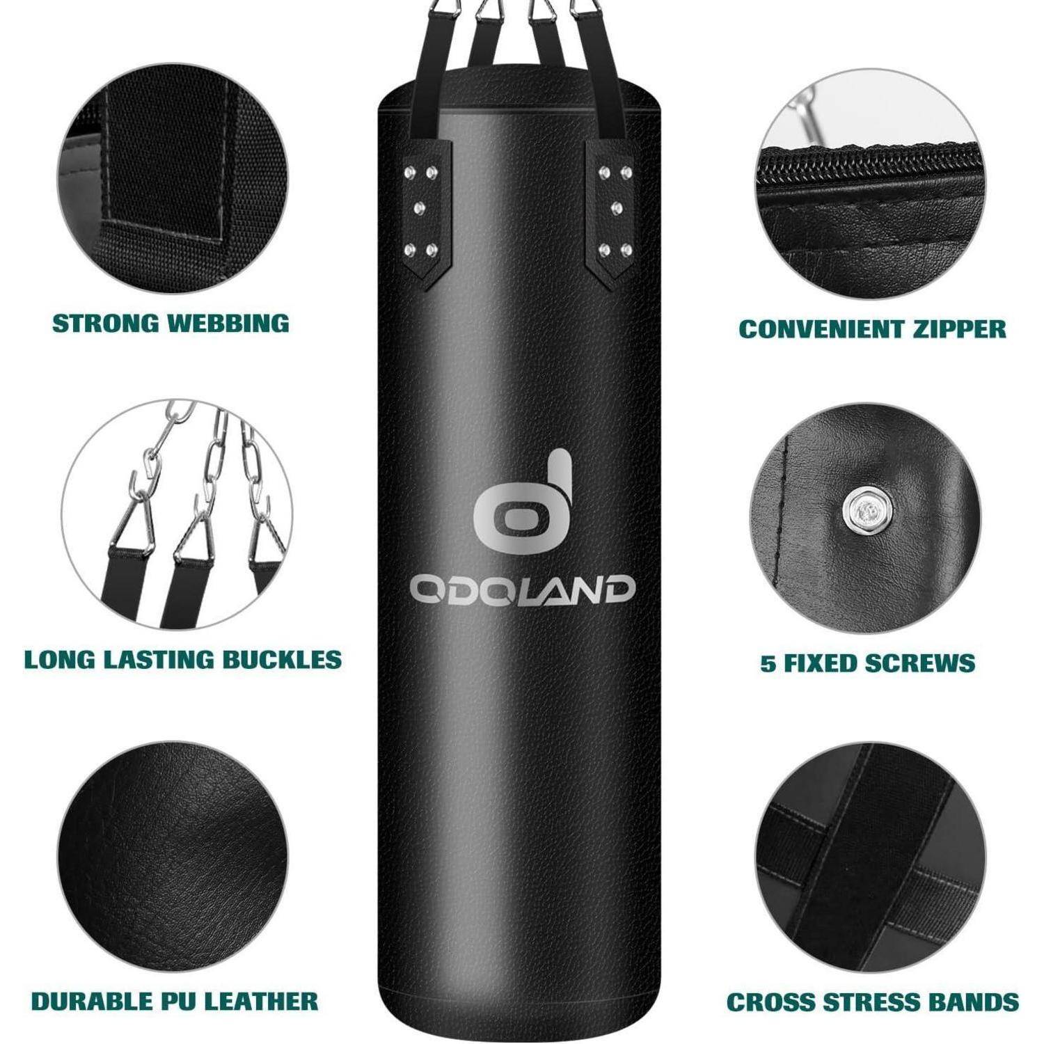 Boxsack Set UNGEFÜLLT 6 IN 1 Punchingsäcke 4FT Erwachsene 12OZ