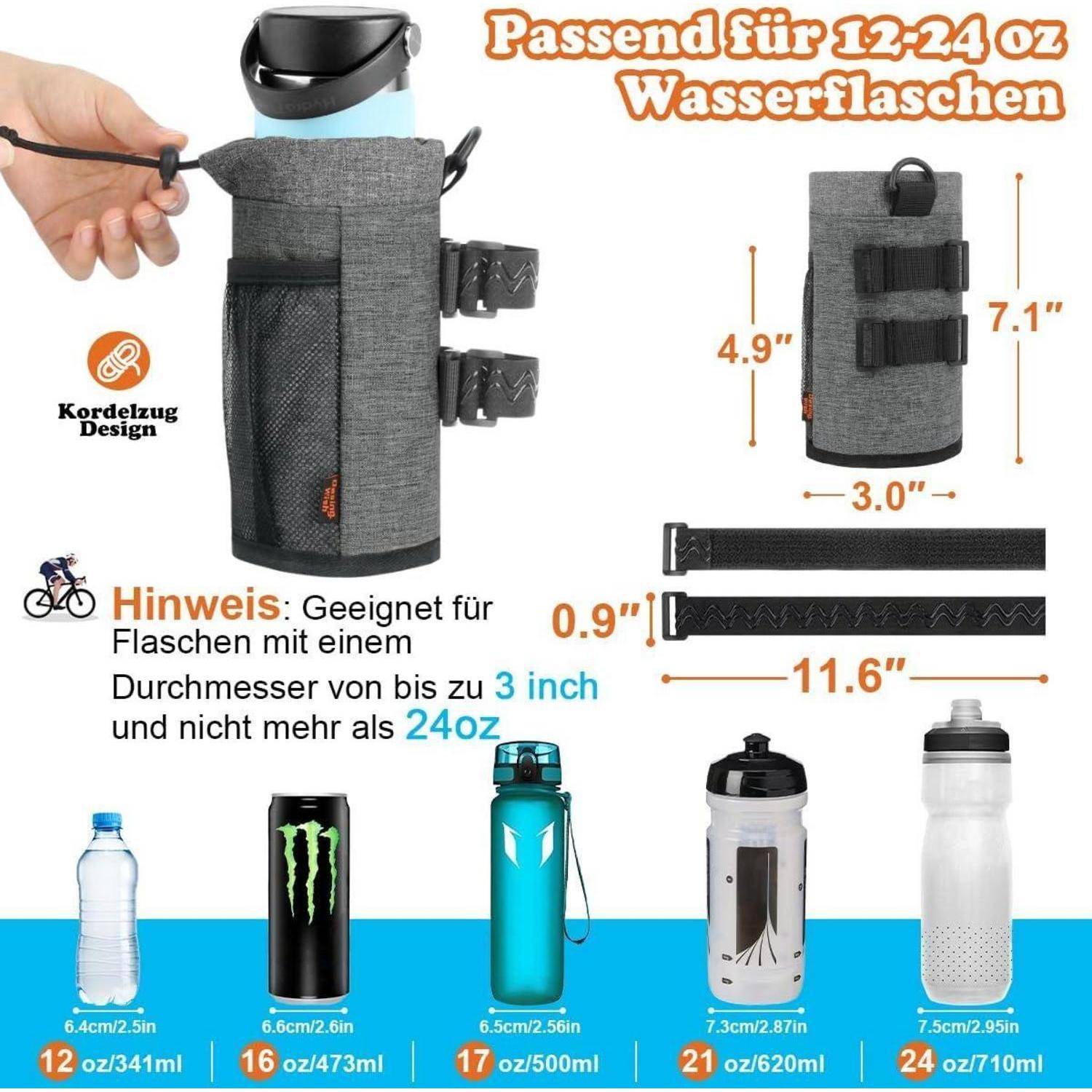 Fahrrad Flaschenhalter 24oz Getränkehalter Isoliert
